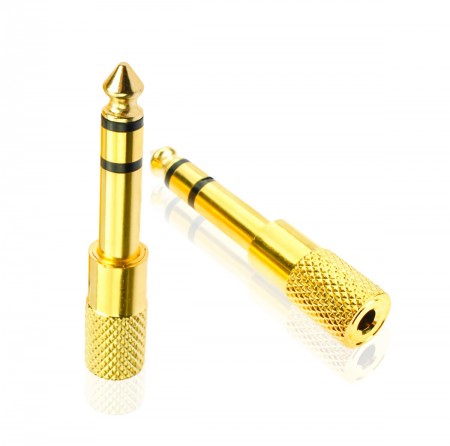 3.5mm Female to 1/4'' Male Stereo Audio Jack Adapter (53.5mm)
